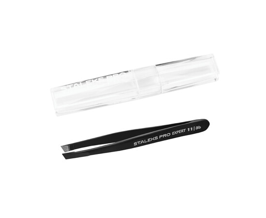 Зображення 5 Пінцет для брів STALEKS PRO EXPERT 11 TYPE 3 Black TE-11/3b