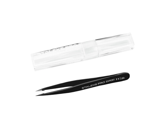 Зображення 5 Пінцет для брів STALEKS PRO EXPERT 11 TYPE 5 Black TE-11/5b