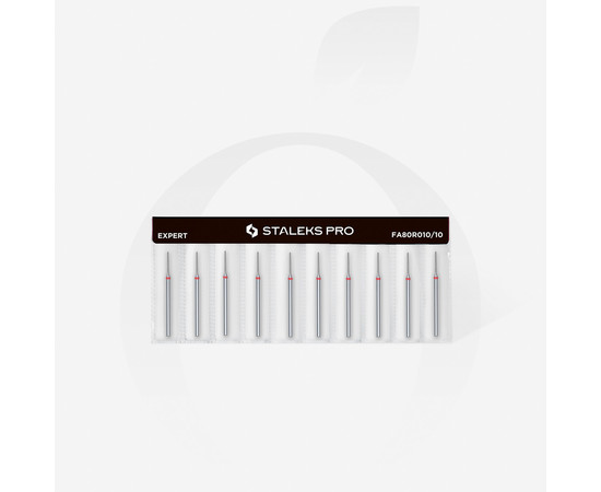 Зображення 3 Фреза алмазна STALEKS PRO голка червона діаметр 1 мм / робоча частина 10 мм