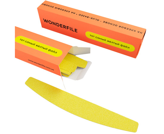 Изображение 5 Клеевые файлы полумесяц Wonderfile 162*24 мм, 180 грит, 50 шт (WFG162/180)
