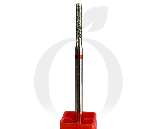 Зображення 2 Фреза алмазна циліндр червона 2 мм, робоча частина 11 мм