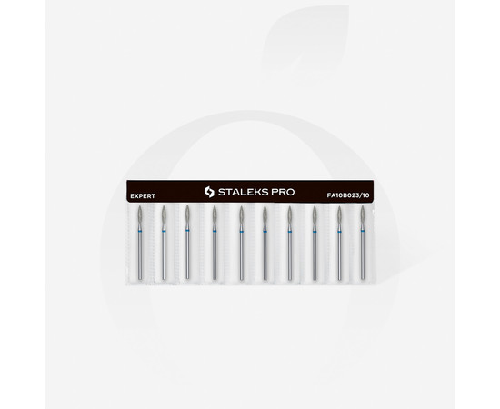 Зображення 3 Алмазна фреза STALEKS PRO полум'я синя діаметр 2,3 мм / робоча частина 10 мм