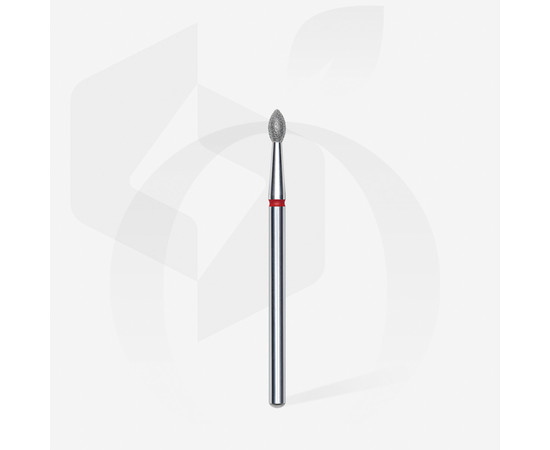 Зображення 2 Фреза алмазна STALEKS PRO нирка гостра червона діаметр 2,5 мм / робоча частина 4,5 мм