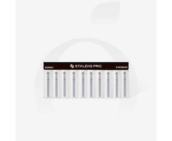 Зображення 3 Фреза алмазна STALEKS PRO куля червона діаметр 4 мм