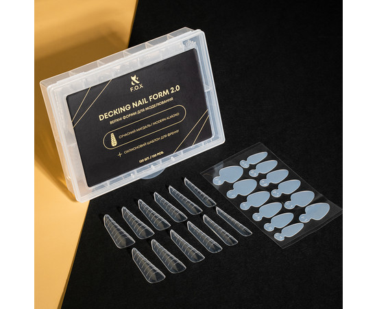 Зображення 2 F.O.X Decking Nail form 2.0 Верхні форми для моделювання Сучасний Мигдаль (120 шт)