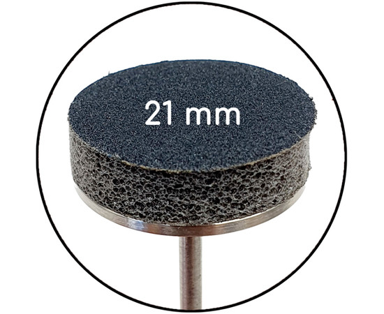 Зображення 2 Змінні бафи МП 5 мл для підо-диска ThePilochki (00817), 180 грит, 21 мм, Чорні 50 шт