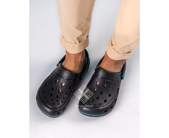 Зображення 2 Взуття медичне Coqui Jumper чорний-бірюзовий р. 36, "БІЛИЙ ХАЛАТ" 396-474-864, Розмір: 36, Цвет: чорний-бірюзовий