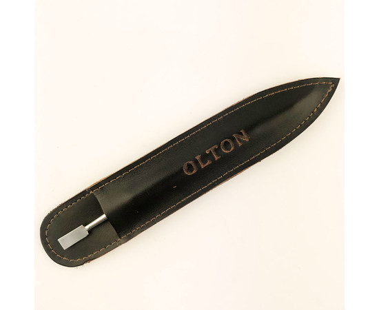 Зображення 6 Лопатка манікюрна двостороння Olton (шабер-топірець) у шкіряному чохлі.