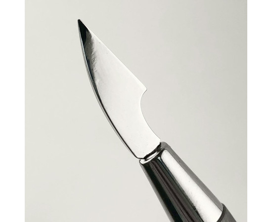 Зображення 2 Лопатка манікюрна двостороння Olton (шабер-топірець) у шкіряному чохлі.