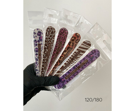 Изображение 3 Пилка Wonderfile "Kitty" с принтом на пластиковой основе на пене 120/180 грит, 1 шт (WFPK120/180)