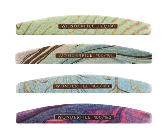 Изображение 2 Пилка Wonderfile "Полумесяц" с принтом на пластиковой основе на пене 100/180 грит, 1 шт (WFPM100/180)