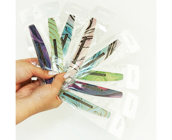 Изображение 4 Пилка Wonderfile "Полумесяц" с принтом на пластиковой основе на пене 100/180 грит, 1 шт (WFPM100/180)