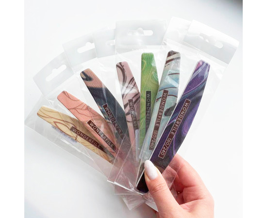 Зображення 3 Пилка Wonderfile "Півмісяць" з принтом на пластиковій основі на піні 180/240 грит, 1 шт. (WFPM180/240)