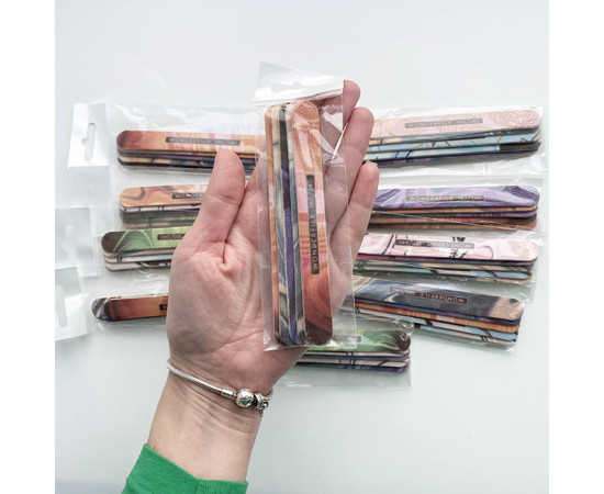 Изображение 3 Пилка Wonderfile 130х15 мм с принтом на деревянной основе 180/240 грит, 5 шт (WFW130S180/240)