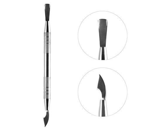 Зображення 2 Лопатка манікюрна Olton (закруглена лопатка-топірка) у шкіряному чохлі.