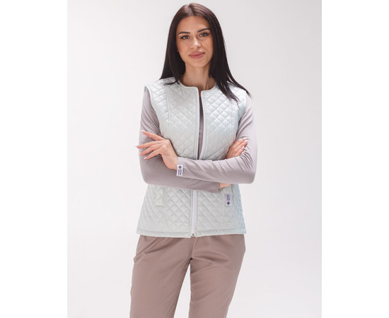 Изображение 3 Медицинская утепленная жилетка женская Женева светло-фисташковая р. 40-42, "БЕЛЫЙ ХАЛАТ" 366-499-844, Размер: 40-42, Цвет: светло-фисташковый