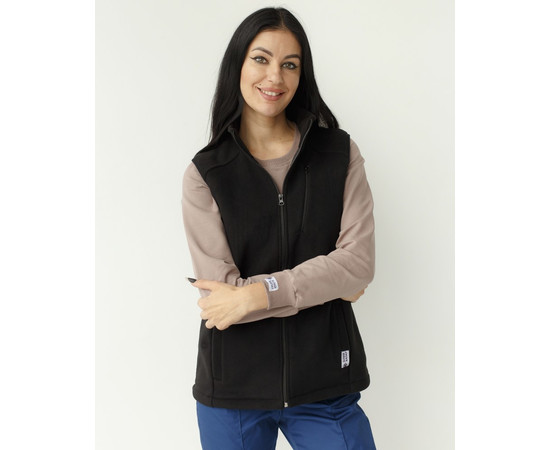 Изображение 2 Медицинская флисовая жилетка Канада черная (унисекс) р. 48-50, "БЕЛЫЙ ХАЛАТ" 368-321-842, Размер: 48-50, Цвет: черный