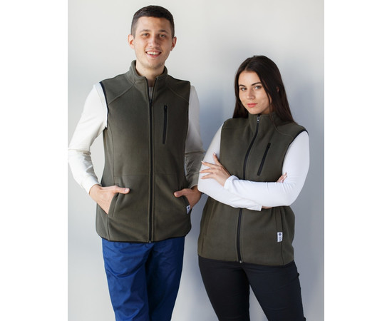 Зображення 2 Медичний флісовий жилет Канада хакі (унісекс) р. 52-54, "БІЛИЙ ХАЛАТ" 368-368-842, Розмір: 52-54, Цвет: хакі