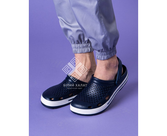 Изображение 2 Обувь медицинская Coqui Lindo темно-синий/белый (синяя полоска) р. 40, "БЕЛЫЙ ХАЛАТ" 394-469-864, Размер: 40, Цвет: темно-синий/синяя полоска
