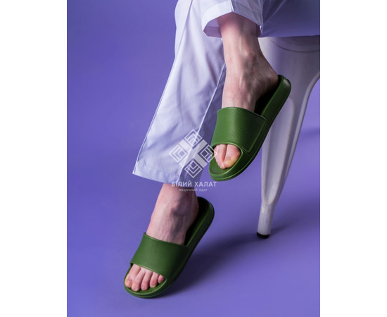 Изображение 2 Обувь медицинская шлепанцы Coqui Tora оливковый р. 39, "БЕЛЫЙ ХАЛАТ" 398-332-867, Размер: 39, Цвет: оливковый