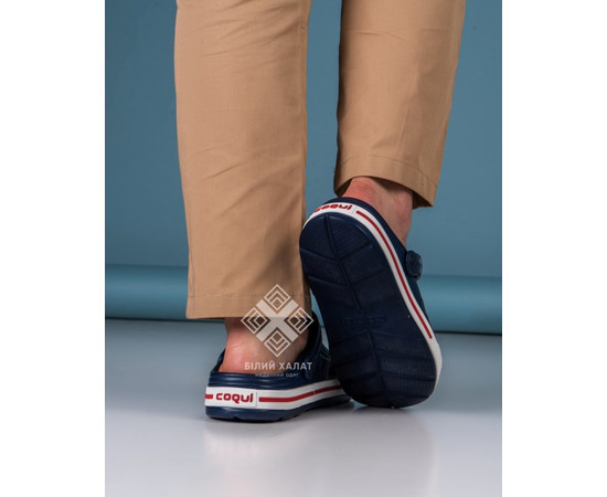 Зображення 2 Взуття медичне Coqui Lindo темно-синій/білий (червона смужка) р. 40, "БІЛИЙ ХАЛАТ" 394-467-864, Розмір: 40, Цвет: темно-синій/червона смужка