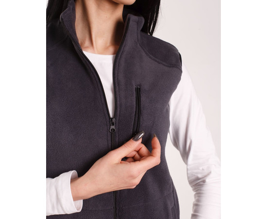 Изображение 3 Медицинская флисовая жилетка Канада темно-серая (унисекс) р. 40-42, "БЕЛЫЙ ХАЛАТ" 368-408-881, Размер: 40-42, Цвет: темно-серый