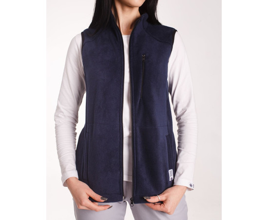 Изображение 3 Медицинская флисовая жилетка Канада темно-синяя (унисекс) р. 44-46, "БЕЛЫЙ ХАЛАТ" 368-406-881, Размер: 44-46, Цвет: темно-синий