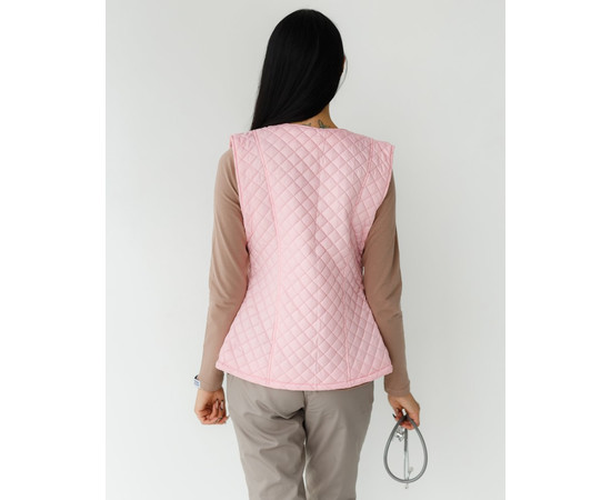 Изображение 3 Медицинская утепленная жилетка женская Женева светло-розовая р. 40-42, "БЕЛЫЙ ХАЛАТ" 366-414-844, Размер: 40-42, Цвет: светло-розовый