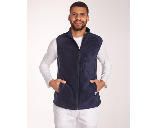 Изображение 4 Медицинская флисовая жилетка Канада темно-синяя (унисекс) р. 48-50, "БЕЛЫЙ ХАЛАТ" 368-406-881, Размер: 48-50, Цвет: темно-синий