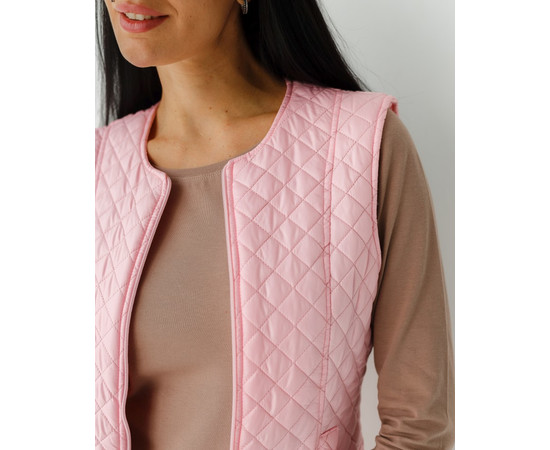 Изображение 4 Медицинская утепленная жилетка женская Женева светло-розовая р. 40-42, "БЕЛЫЙ ХАЛАТ" 366-414-844, Размер: 40-42, Цвет: светло-розовый