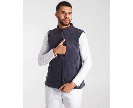 Изображение 4 Медицинская флисовая жилетка Канада темно-серая (унисекс) р. 48-50, "БЕЛЫЙ ХАЛАТ" 368-408-881, Размер: 48-50, Цвет: темно-серый