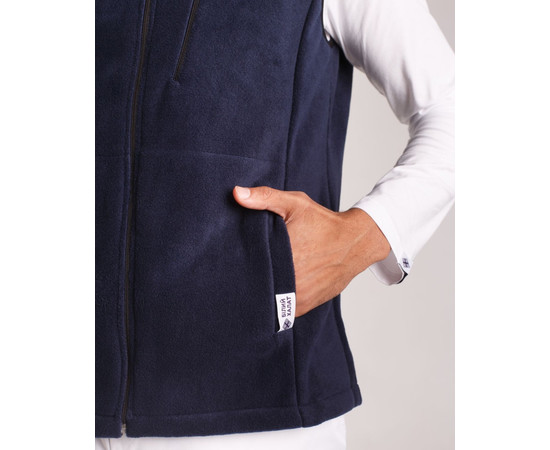 Изображение 5 Медицинская флисовая жилетка Канада темно-синяя (унисекс) р. 44-46, "БЕЛЫЙ ХАЛАТ" 368-406-881, Размер: 44-46, Цвет: темно-синий