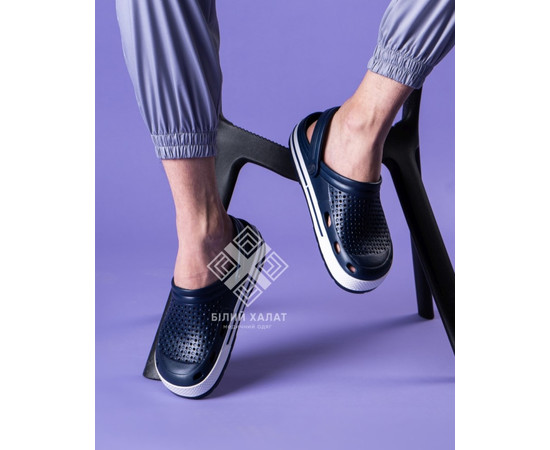 Изображение 5 Обувь медицинская Coqui Lindo темно-синий/белый (синяя полоска) р. 40, "БЕЛЫЙ ХАЛАТ" 394-469-864, Размер: 40, Цвет: темно-синий/синяя полоска