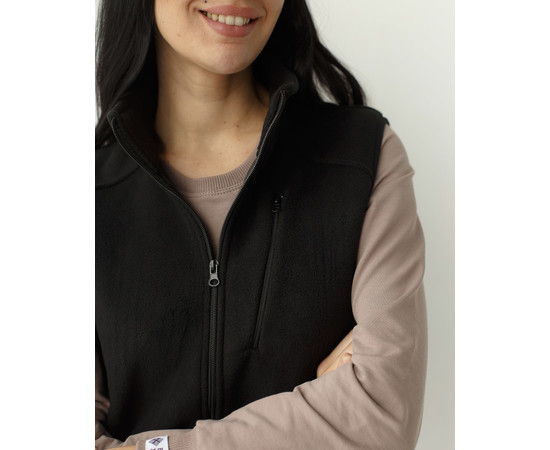 Изображение 5 Медицинская флисовая жилетка Канада черная (унисекс) р. 44-46, "БЕЛЫЙ ХАЛАТ" 368-321-842, Размер: 44-46, Цвет: черный