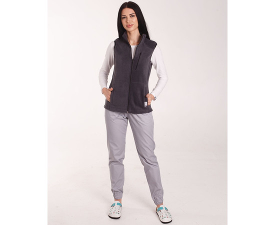 Изображение 8 Медицинская флисовая жилетка Канада темно-серая (унисекс) р. 40-42, "БЕЛЫЙ ХАЛАТ" 368-408-881, Размер: 40-42, Цвет: темно-серый