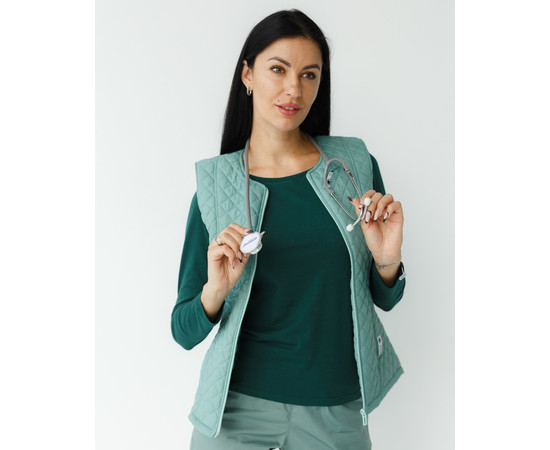 Изображение 8 Медицинская утепленная жилетка женская Женева оливковая р. 48-50, "БЕЛЫЙ ХАЛАТ" 366-327-844, Размер: 48-50, Цвет: оливковый