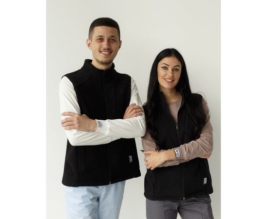 Изображение 8 Медицинская флисовая жилетка Канада черная (унисекс) р. 44-46, "БЕЛЫЙ ХАЛАТ" 368-321-842, Размер: 44-46, Цвет: черный