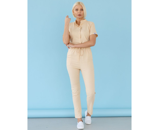 Изображение 2 Медицинский комбинезон женский Даллас бежевый р. 48, "БЕЛЫЙ ХАЛАТ" 127-367-715, Размер: 48, Цвет: бежевый