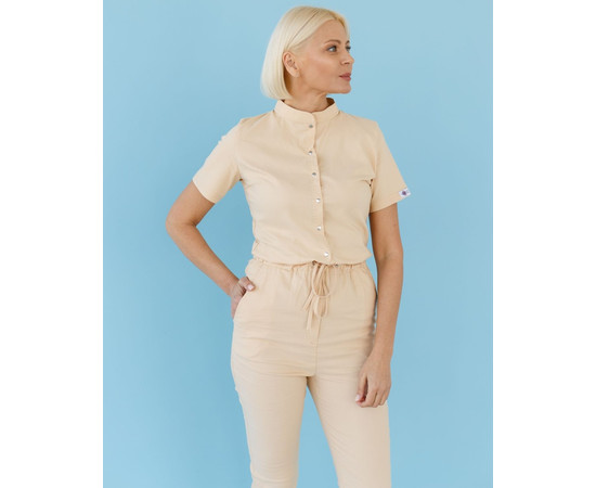 Изображение 5 Медицинский комбинезон женский Даллас бежевый р. 48, "БЕЛЫЙ ХАЛАТ" 127-367-715, Размер: 48, Цвет: бежевый