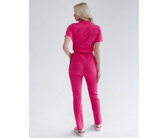 Изображение 2 Медицинский комбинезон женский Даллас розовый с серой строчкой р. 42, "БЕЛЫЙ ХАЛАТ" 127-337-715, Размер: 42, Цвет: розовый