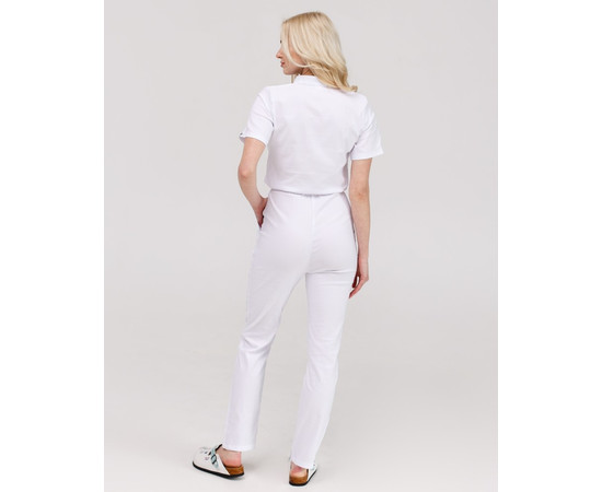 Зображення 2 Медичний комбінезон жіночий Даллас білий з фіолетовим рядком р. 44, "БІЛИЙ ХАЛАТ" 127-324-715, Розмір: 44, Цвет: білий