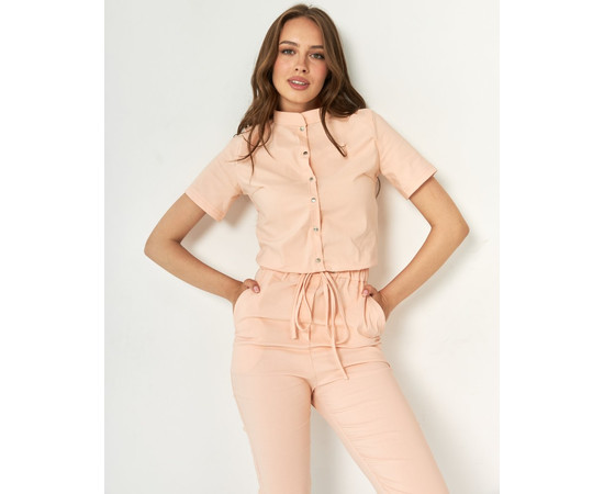 Изображение 3 Медицинский комбинезон женский Даллас персиковый р. 50, "БЕЛЫЙ ХАЛАТ" 127-338-715, Размер: 50, Цвет: персиковый