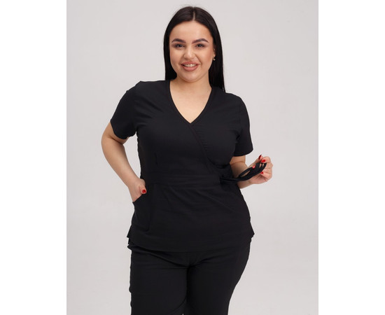 Зображення 3 Жіночий костюм жіночий Ріо чорний +SIZE р. 60, "БІЛИЙ ХАЛАТ" 346-321-704, Розмір: 60, Цвет: чорний