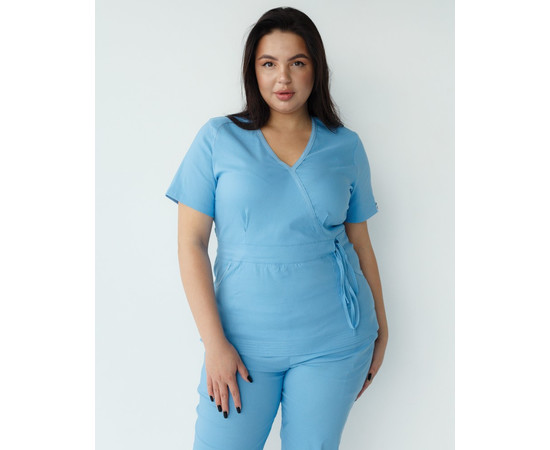 Зображення 3 Жіночий костюм жіночий Ріо блакитний +SIZE р. 56, "БІЛИЙ ХАЛАТ" 346-333-704, Розмір: 56, Цвет: блакитний