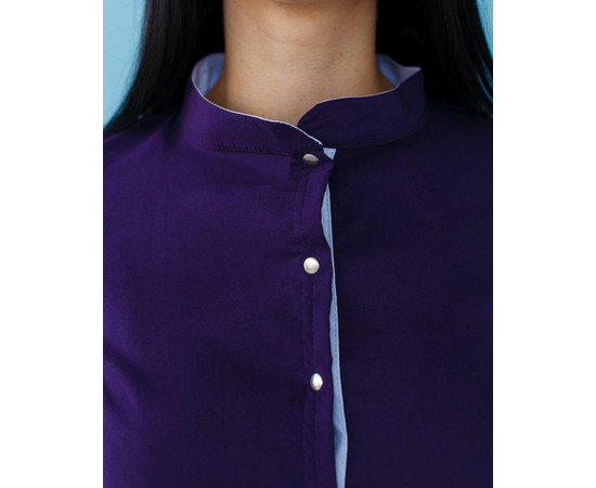 Изображение 4 Медицинский комбинезон женский Даллас фиолетовый с белой строчкой р. 46, "БЕЛЫЙ ХАЛАТ" 127-335-715, Размер: 46, Цвет: фиолетовый