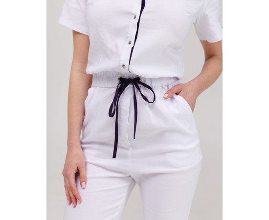 Зображення 5 Медичний комбінезон жіночий Даллас білий з фіолетовим рядком р. 48, "БІЛИЙ ХАЛАТ" 127-324-715, Розмір: 48, Цвет: білий