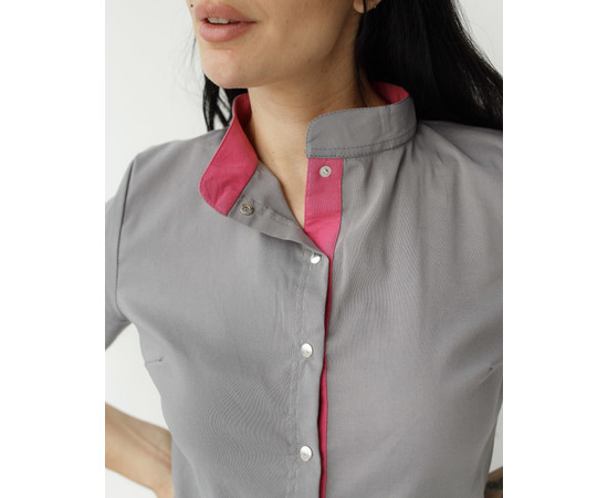 Зображення 5 Медичний комбінезон жіночий Даллас сірий з рожевим рядком р. 40, "БІЛИЙ ХАЛАТ" 127-328-715, Розмір: 40, Цвет: сірий