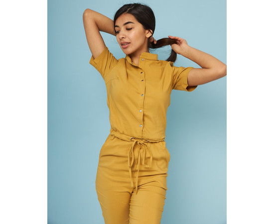 Изображение 5 Медицинский комбинезон женский Даллас горчичный р. 42, "БЕЛЫЙ ХАЛАТ" 127-395-715, Размер: 42, Цвет: горчичный