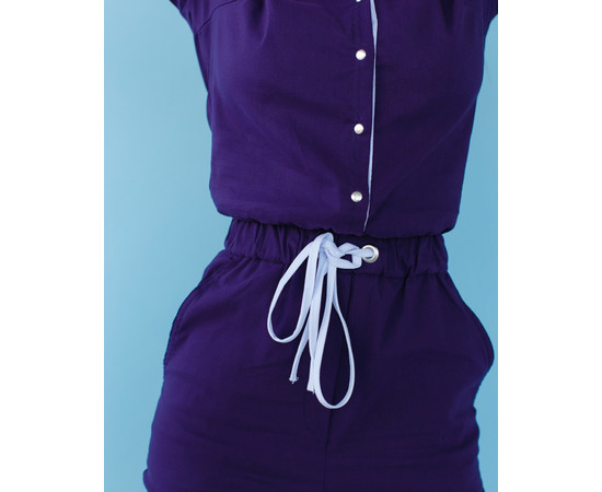 Зображення 5 Медичний комбінезон жіночий Даллас фіолетовий з білим рядком р. 44, "БІЛИЙ ХАЛАТ" 127-335-715, Розмір: 44, Цвет: фиолетовый