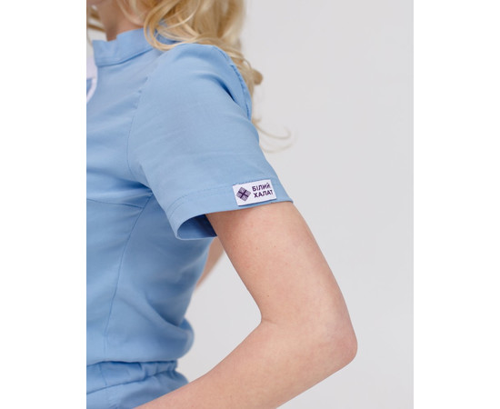 Зображення 5 Медичний комбінезон жіночий Даллас блакитний з білим рядком р. 46, "БІЛИЙ ХАЛАТ" 127-333-669, Розмір: 46, Цвет: блакитний